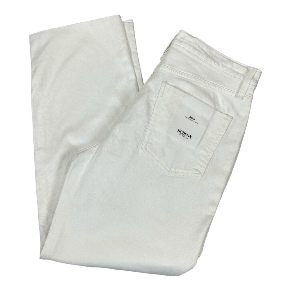 Hudson Jeans Remi High Rise Straight Leg Ankle White